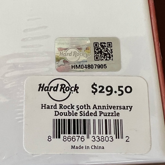 Hard Rock New 50 year Anniversary 2 sided puzzle - Picture 3 of 3